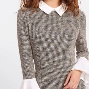 Collared Flounce Sleeve Top | Size M